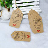 Original Design Thank You for Celebrating with Us Tags,100PCS 7cm X 4cm Paper Gift Tags with 100 Feet Natural Jute Twine Kraft Hang Tag for Wedding Party Favors, Baby Shower Decorations (Brown) - G2plus