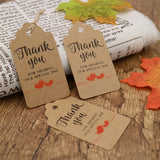 Original Design Thank You for Sharing Our Special Day - Bridal Wedding Gift Tags 100PCS Baby Shower Tags with 100 Feet Twine for DIY & Gift Wrapping (Brown) - G2plus