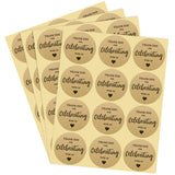 Original Design 60PCS Thank You for Celebrating with US Stickers,2 Inch Round Thank You Kraft Sticker Labels for Invitation Envelopes for Wedding, Baby Shower, Party Favor - G2plus