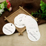 Thank You for Celebrating with Us Tag,Original Design Paper Gift Tag,100 PCS Kraft Tags with 100 Feet String for Wedding,Baby Shower, Party Favor (White) - G2plus