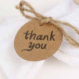 Thank You Tags with String, G2PLUS 100 PCS Kraft Paper Gift Tags, Brown Christmas tags, Party Favor Hang Tags with 100 Feet Natural Jute Twine for Craft Projects - G2plus