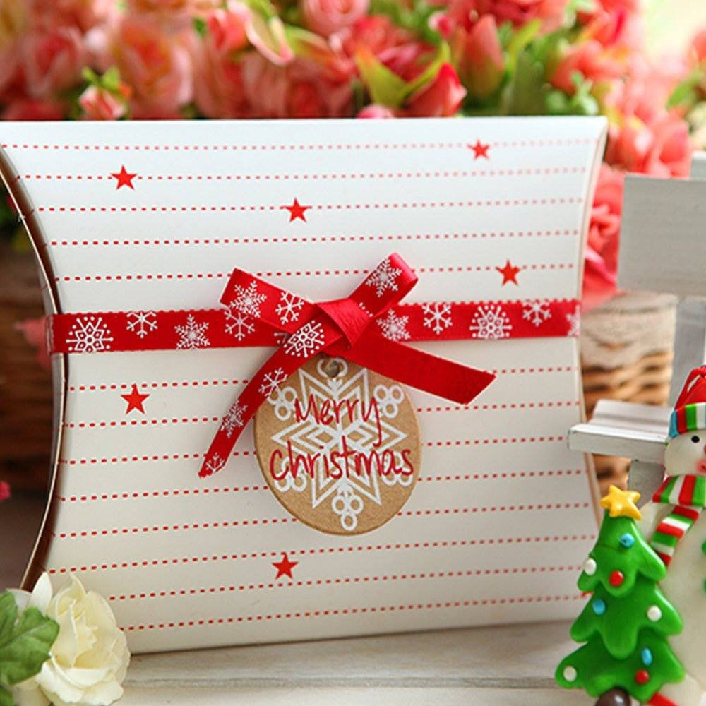 100 PCS Kraft Paper Christmas Gift Tags with 100 Feet Natural Jute Twine String (Merry Christmas Snowflake) - G2plus