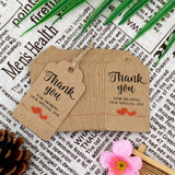 Original Design Thank You for Sharing Our Special Day - Bridal Wedding Gift Tags 100PCS Baby Shower Tags with 100 Feet Twine for DIY & Gift Wrapping (Brown) - G2plus
