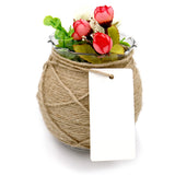 G2PLUS Gift Kraft Paper Tags 100 PCS Luggage Tags Labels 4.5 cm * 9 cm Labels with 30 Meters Jute Twine (White) - G2plus