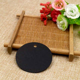 G2PLUS Round Gift Tags, 100 PCS Black Paper Labels, 5.5 cm Blank Hang Tags with 30 Meters Jute Twine, Perfect Hang Tag for Art & Craft Project - G2plus