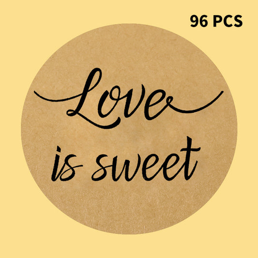 Original Design Wedding Stickers,96PCS Love is Sweet Stickers Labels Wedding Favor Labels, Wedding Treat Stickers,Anniversary Stickers - G2plus