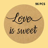Original Design Wedding Stickers,96PCS Love is Sweet Stickers Labels Wedding Favor Labels, Wedding Treat Stickers,Anniversary Stickers - G2plus