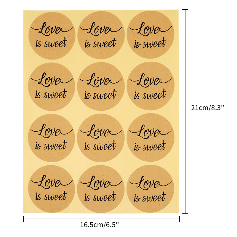 Original Design Wedding Stickers,96PCS Love is Sweet Stickers Labels Wedding Favor Labels, Wedding Treat Stickers,Anniversary Stickers - G2plus