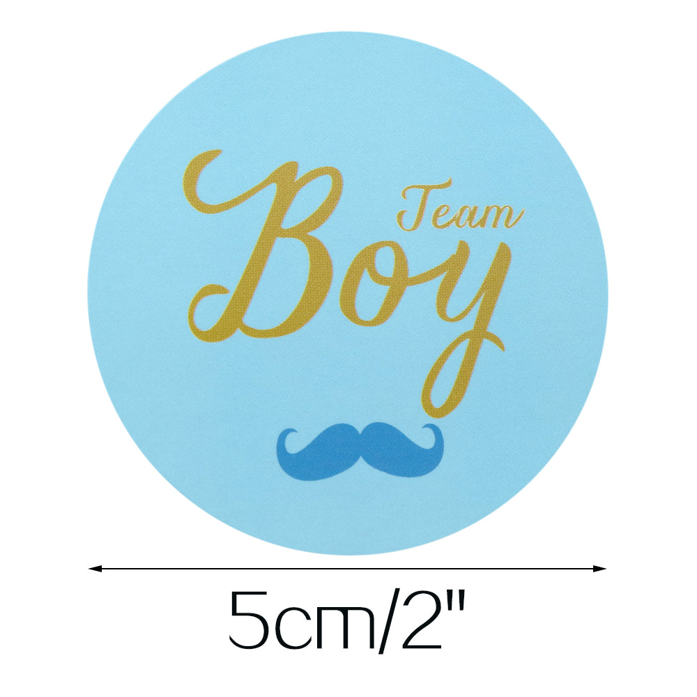 Original Design 96PCS Team boy and Team Girl Baby Shower Sticker Labels,2 Inch Gender Reveal Stickers for Baby Shower Favor - G2plus