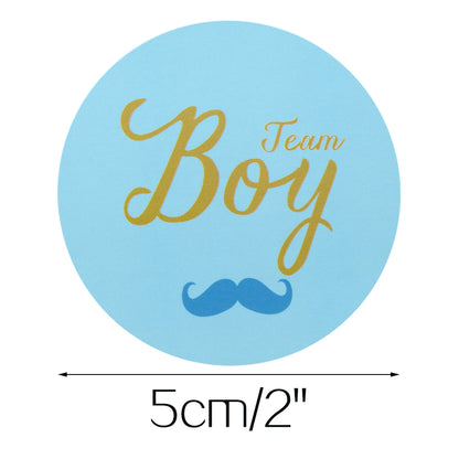 Original Design 96PCS Team boy and Team Girl Baby Shower Sticker Labels,2 Inch Gender Reveal Stickers for Baby Shower Favor - G2plus