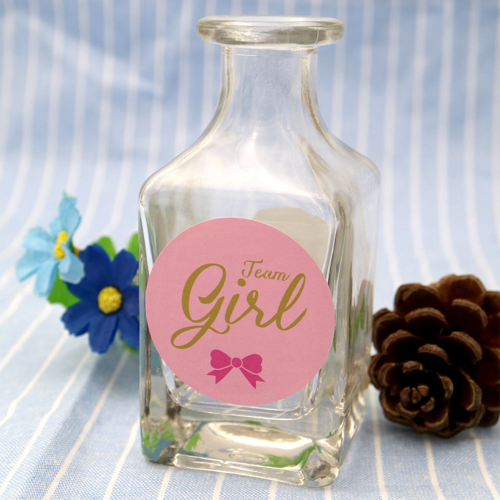 Original Design 96PCS Team boy and Team Girl Baby Shower Sticker Labels,2 Inch Gender Reveal Stickers for Baby Shower Favor - G2plus
