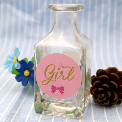 Original Design 96PCS Team boy and Team Girl Baby Shower Sticker Labels,2 Inch Gender Reveal Stickers for Baby Shower Favor - G2plus