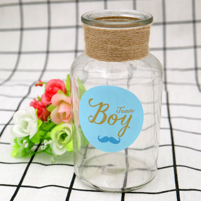 Original Design 96PCS Team boy and Team Girl Baby Shower Sticker Labels,2 Inch Gender Reveal Stickers for Baby Shower Favor - G2plus