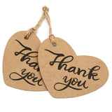 Original Design Fathers Gift Tags,100PCS Thank You Tags 2.6" X 2" Kraft Paper Gift Tags with 100 Feet Natural Jute Twine Perfect for Valentine's Day,Baby Shower,Wedding Party Favor - G2plus