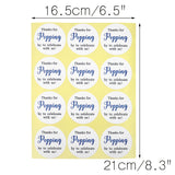 Original Design 60PCS Thanks for Popping by Stickers,2" Thanks for Celebrating with Us Stickers Round Sealing Labels for Wedding Baby Shower Birthday Party Supplies (Navy Blue) - G2plus