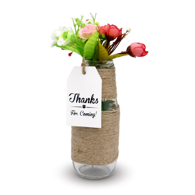 Original Design Thanks for Coming Tags 100 PCS Kraft Tags,Paper Gift Tags with 100 Feet Natural Jute Twine Perfect for Baby Shower,Wedding Party Favor - G2plus