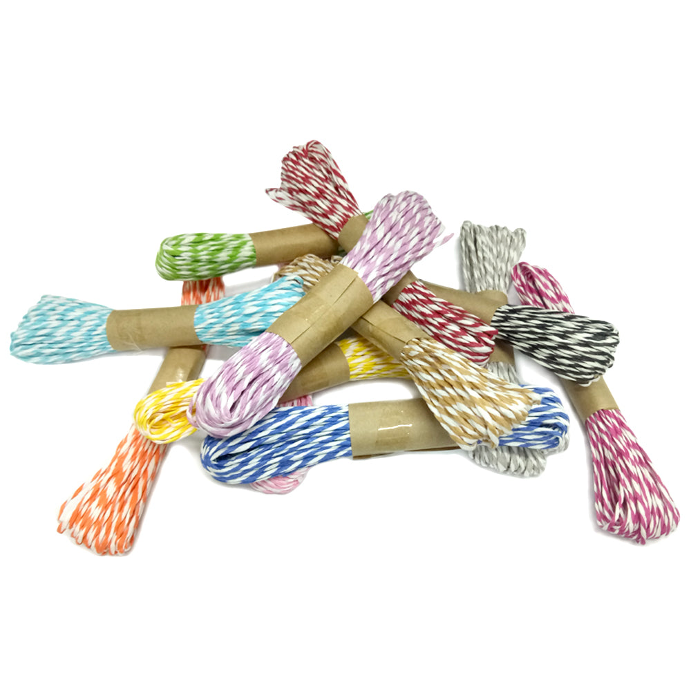 G2PLUS 120 Yards Paper String, 12 Colors Durable Gift Packaging Twine for DIY Crafts Arts - G2plus