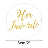 Original Design 96PCS His Favorite & Her Favorite Wedding Stickers, Round Sealing Labels for Invitation Envelopes for Wedding, Baby Shower, Party Supplies (Gold) - G2plus