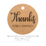 Original Design Thanks for Coming Tags 100 PCS Round Tags,Kraft Paper Gift Tags with 100 Feet Natural Jute Twine Perfect for Baby Shower,Wedding Party Favor - G2plus